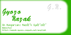 gyozo mazak business card